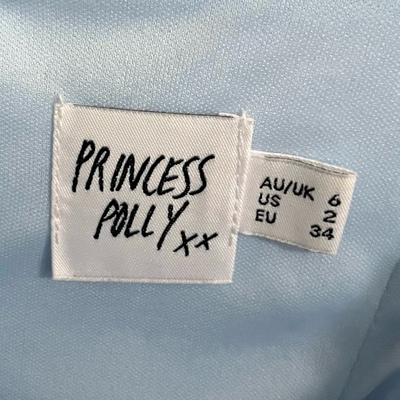 Princess Polly Cottage Hill Mini Dress Baby Blue Size 2 - Picture 5 of 6